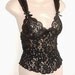 Vintage Bra Camisole Cami ESCANTE Black lace slip bustier- M