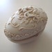 Vintage Porcelain Egg Trinket Box victorian style cherubs angels germany numbered
