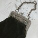 Vintage Victorian Purse evening bag black velvet 1900's style SALE