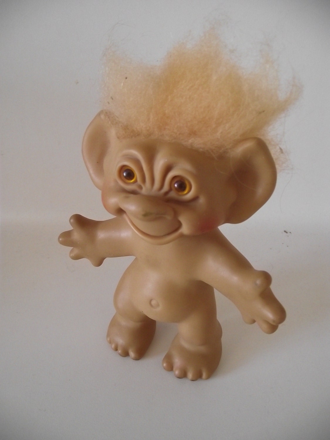 Vintage Wish-Nik Dam Uneeda Troll doll 60's orange hair