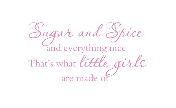 Items Similar To Sugar And Spice And Everything Nice Vinyl Wall Decal