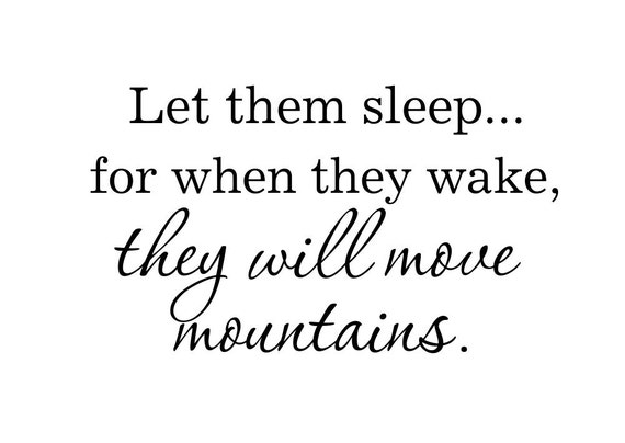 Items similar to Wall Decal Quote Let Them Sleep When They Wake They ...