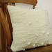 Natural White/ Cream Wool Cushion / Pillow Cover - 19" x 19" Handspun, handwoven.