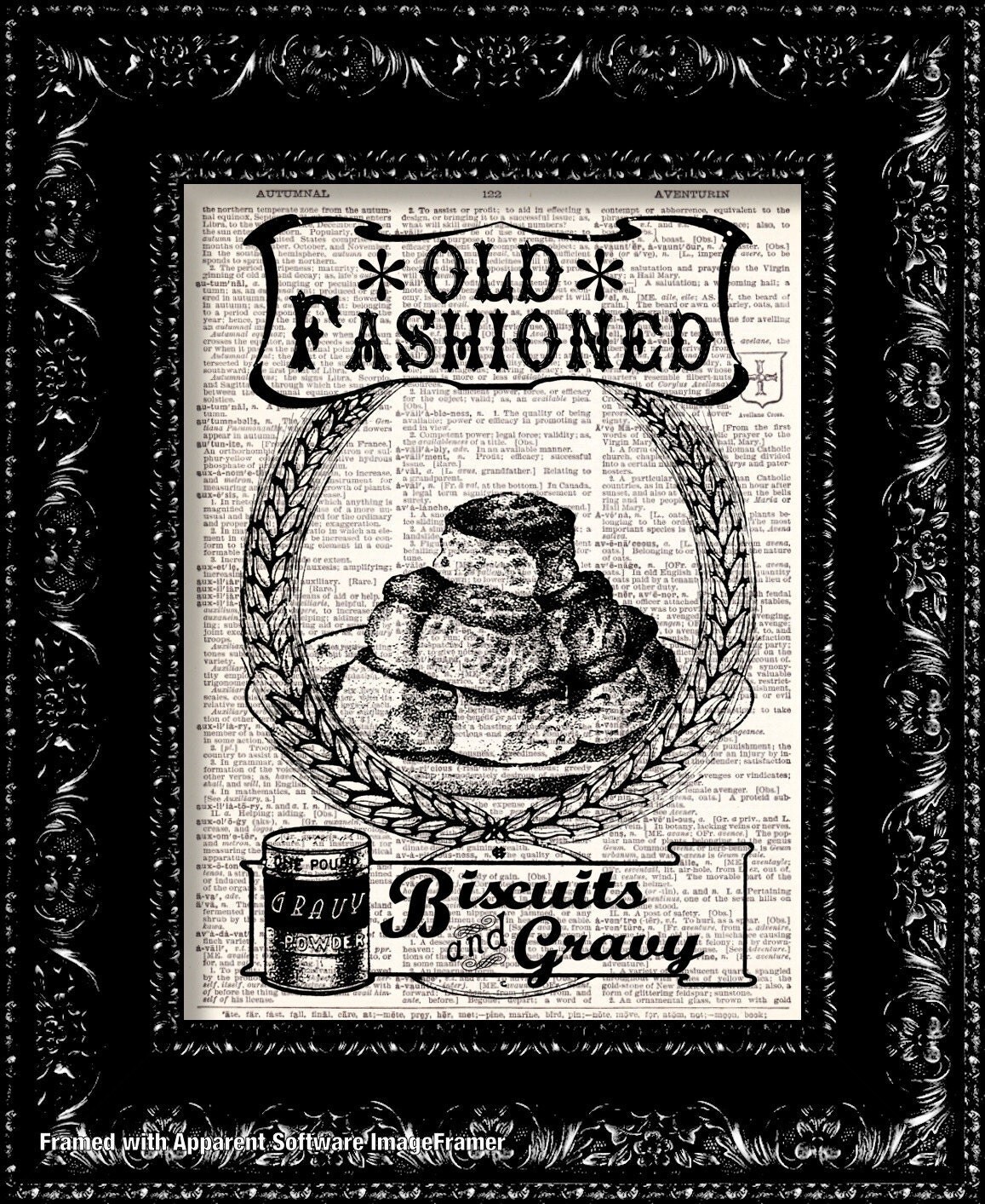 Vintage Dictionary Print Vintage Book Print Page Art Upcycled