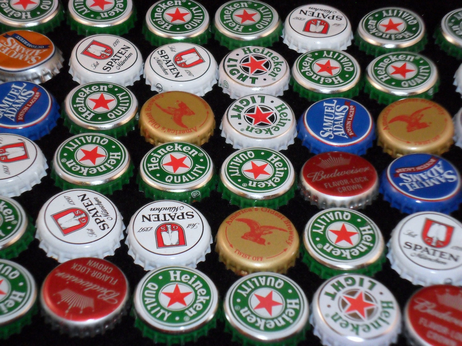 100 Used Beer Bottle Caps Domestic and Imported