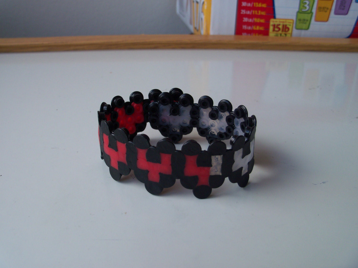 Items Similar To Zelda Heart Container Perler Bead Bracelet On Etsy 5193