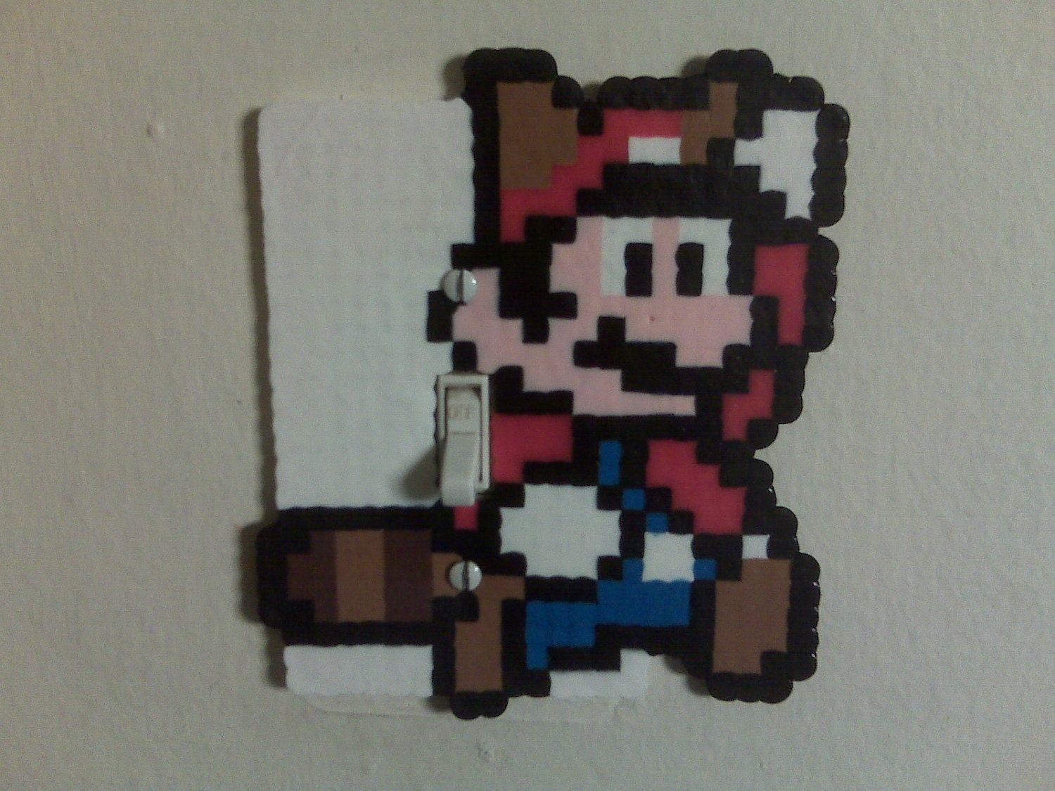 Mario Light Switch Cover Perler Beads nintendo by LighterCases