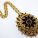 Beautiful Vintage Florenza Necklace 24" Long, Lovely Black Detail, Elegant Victorian Revival.