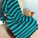 Turquoise and Brown Afghan Throw