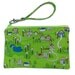Summer town wristlet clutch 7inch green houses