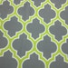 Moroccan Lattice Quatrefoil Fabric Quarter - gray