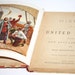 Vintage History Book Red White Blue 1800's