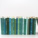 Front Page Featured-Green Blues 22 Book Library Filler Vintage Book Collection Interior Design