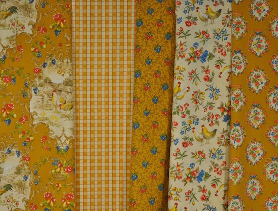 Items similar to Provence fabric, french country rooster by YUKO ...