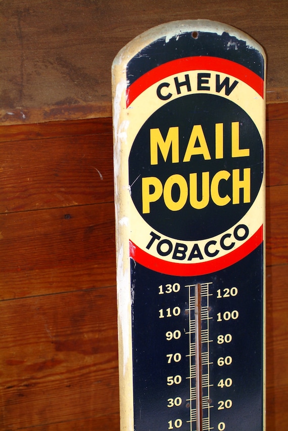 Vintage Mail Pouch Thermometer from the 1930's