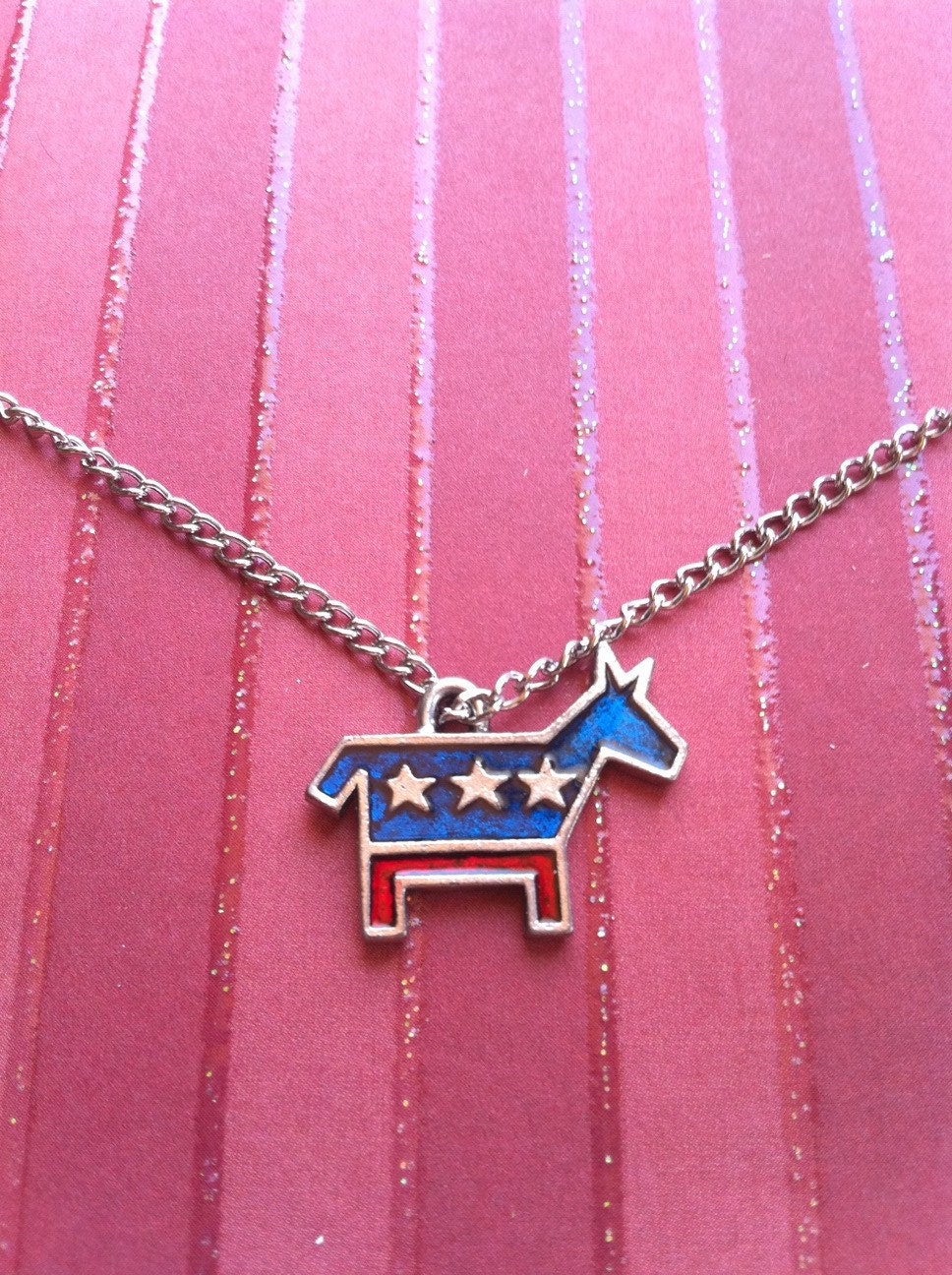 Political Democrat Donkey Charm Necklace Or By TheGeekerye On Etsy