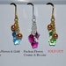 Metal Bookmarks, Swarovski Bookmark, Crystal Bookmark, Lovely Bookmark, Christmas Gift, Aqua, Fuchsia, Gold Pearls