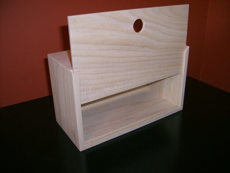 Unfinished Wood Tissue Box CoverKleenex by designcraftindustrie