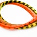 Sale --- Synthetic feather hair extension clip - Orange Grizzly, Hazel, Yellow Grizzly - "Autumn"