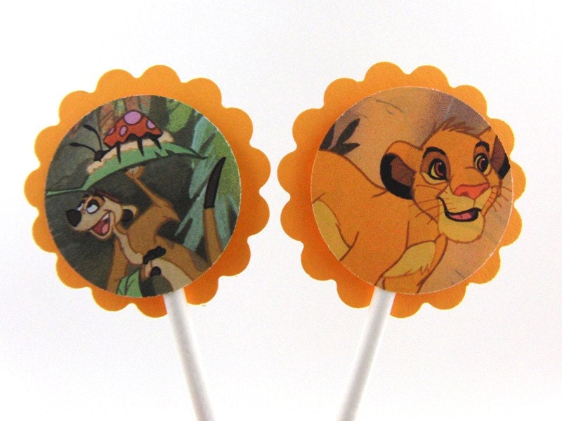 Lion King Cupcake Toppers OOAK 1 Dozen