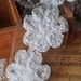 3D Rose Lace Trim Flower Trim White Lace Costume Headware Cosplay Home Decor Supplies D:2.6'' Wide 2 Yards