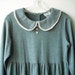 Vintage Grey Peter Pan Collar Maxi Dress by Baxtervintage on Etsy