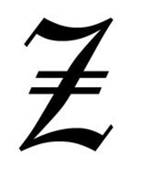 Letter Z Old English Lettering Alphabet Vinyl Decal