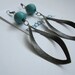 Bronze Dangles with Blue Bead