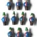10 Vintage Wooden Japanese Buttons Little Boy Blue Hand-Painted 1" Gents offered by Elizabeth Rosen