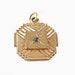 Vintage Gold Filled Watch Fob with Rhinestone Accent