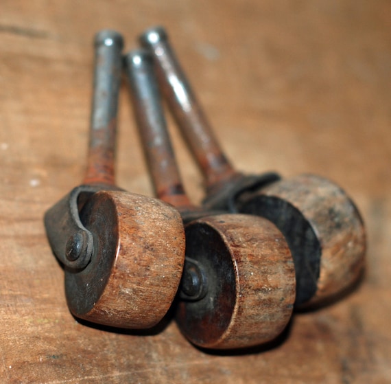 Antique Wooden Caster Wheels....Set of 3