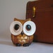 Ceramic Owl Shaped Coin Piggy Bank