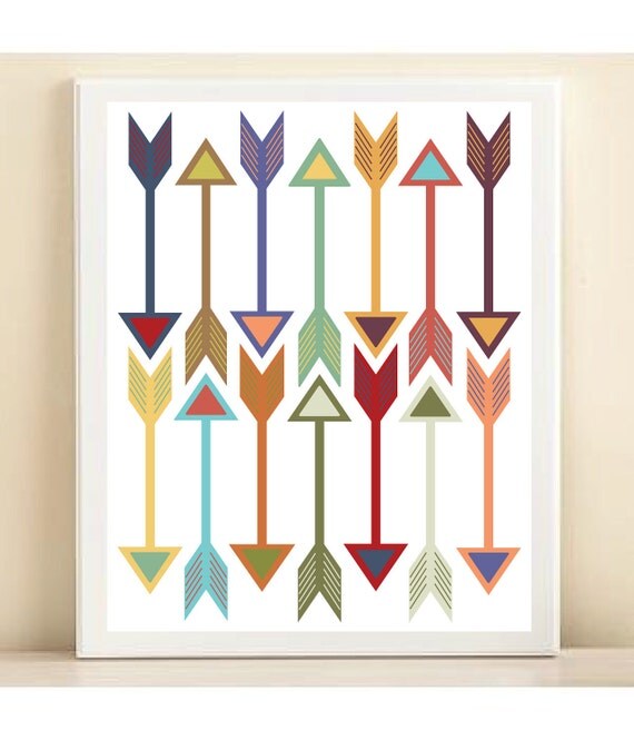 Items similar to Arrows print poster on Etsy