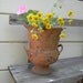Vintage copper planter vase urn industrial