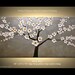 Original Palette Knife Painting on Canvas, metallic silver, white colors, Silver Story by Paula Nizamas 48"