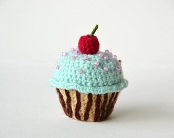 Cherry Cupcake Crochet Pattern, Cupcake Amigurumi Pattern, Amigurumi Cupcake Crochet Pattern, Crochet Cupcake Amigurumi, Kawaii Cupcake