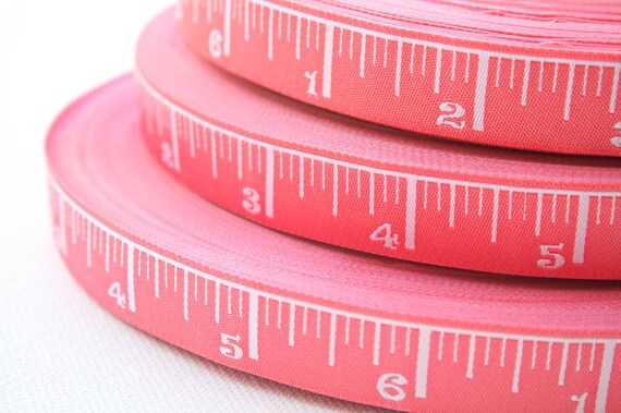 Items Similar To Pink Measuring Tape Ribbon 1 Yard On Etsy