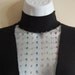 RESERVED Vintage Mesh Bodysuit- Sleeveless Black Leotard - Metallic Polka Dot Panel - Small Onesie
