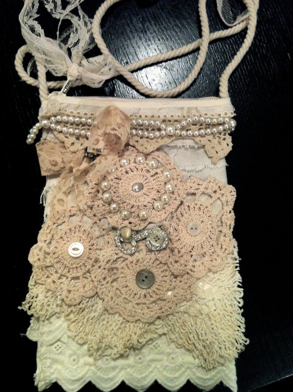 Items similar to french market purse on a string on Etsy