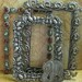 picture frames, set of three, pewter
