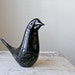 Vintage Murano Glass Bird - Italian Glass, Art Glass, Black, Grey