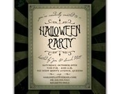 Gothic Halloween Invitation Dark Halloween Party Invitation Wicked Spooky Halloween DIY Digital or Printed - Platt Style Il_170x135