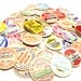 10 Random Milk Bottle Caps Cardboard Paper Lids Vintage