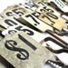 Vintage Cash Register Flags Metal Price Numbers Black and White Reduced Rate on 5 Flags