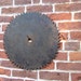 Antique HUGE Metal Saw Blade Primitve Wall Hanger Rustic Decor