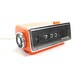 Vintae SANKYO Digital Roll Clock Orange and Chrome Retro Mod Futuristic Vintage Plastic Clock