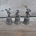 Set of 3 Vintage Disney Pewter Thimbles Mickey Minnie and Donald Duck 1980s