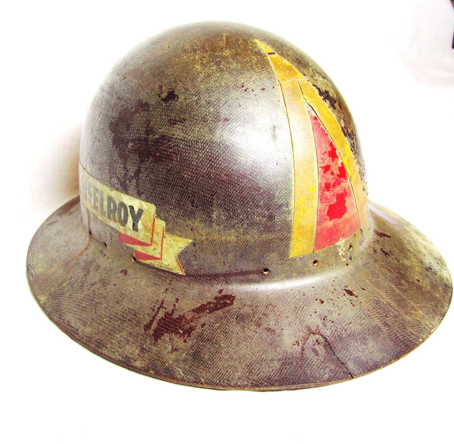 Antique Helmet Old Time Coal Mining Hard Hat