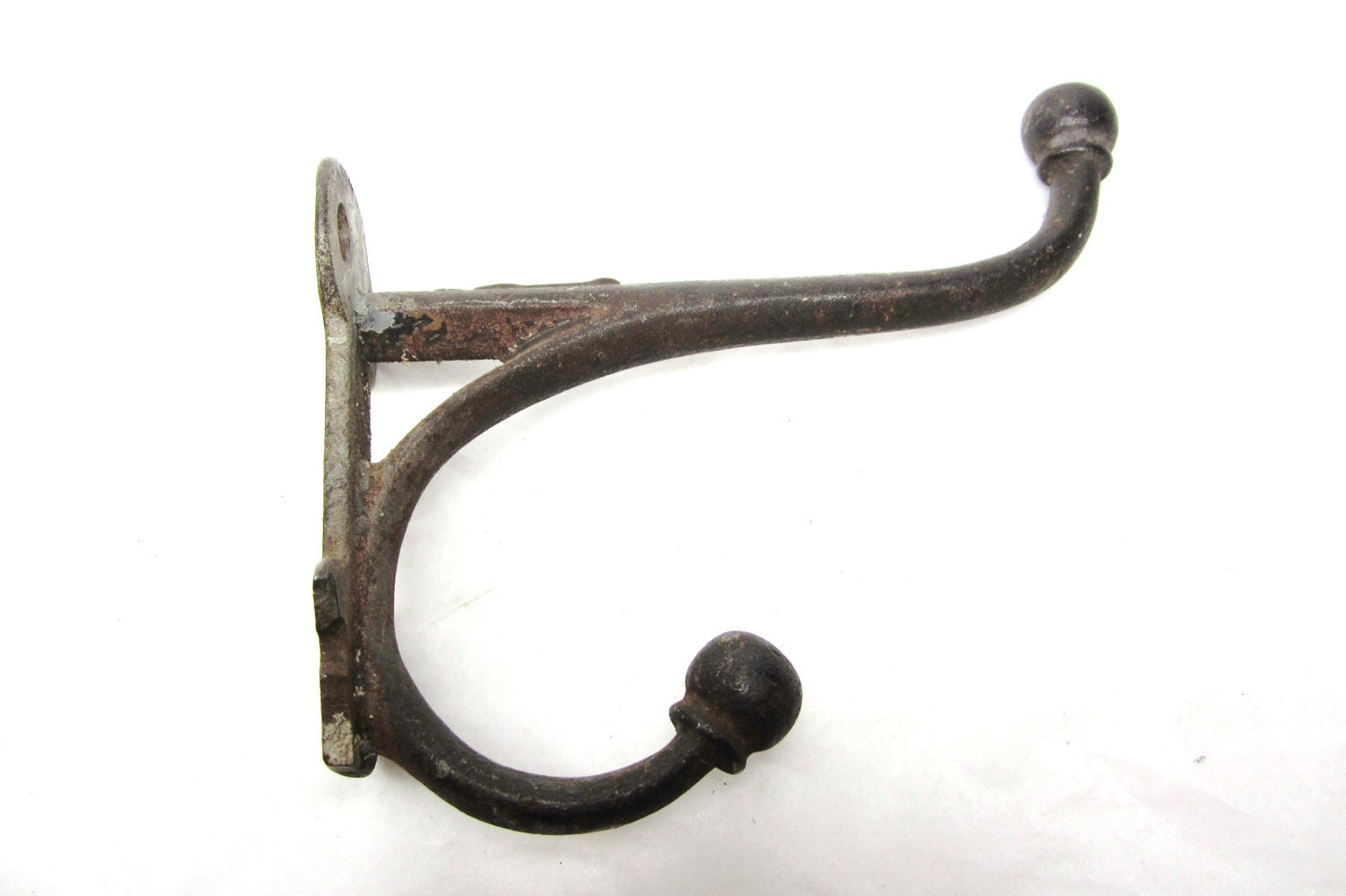 Large Cast Iron Industrial Coat Hook Ornate Hat Rack Hook