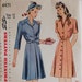 Vintage 1940s Simplicity Women's Misses' Dress Pattern 4471 Size 12 (30" Bust)